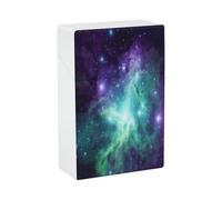 Green Blue Purple Galaxy Cigarette Case Waterproof Cigarette Holder Plastic Cigarettes Box Retro Cigar Boxes Cigarettes Smoking Accessories Ideal Gift for Smoker 20 Capacity