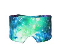 Green Blue Purple Galaxy Print Eye and Ear Muffs Blackout Sleeping Noise Blocking Ear for Adults Kids Men Women