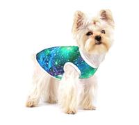 Green Blue Purple Galaxy Print Lightweight Tank Top for Dogs Dog Shirts for Small Dogs Stretchy T Shirts Sleeveless Vest