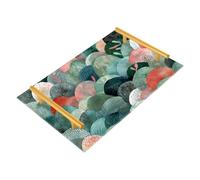 Green Blue Red Fish Scales Acrylic Vanity Tray for Bathroom Countertop Organizer Tray Bathroom Vanity Organizer for Perfume Makeup Kitchen Counter Coffee Table Decor