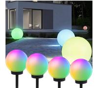 Green Blue Solar LED Light Garden Freestanding Lamp Ball Round White Multicolor (Multicolor 4 pcs - 30cm)