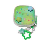 Green Blue Star Pattern Accessories Headphone Earphone Protective Cover Case for Huawei FreeArc with Pendant