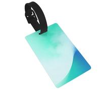 Green-Blue Transition Luggage Tags for Suitcases - Durable PVC ID Tags with Detachable Straps for Travel, Backpack, Golf Bag, Anti-Loss