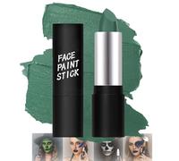 Green Body & Face Paint Stick - Waterproof Oil-Based Makeup Crayon with Matte Finish - Twist-Up Design for Easy Use - Long-Lasting Lipstick Style for Stage, Christmas & All-Year Makeup Looks