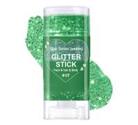 Green Body Glitter Stick - Sparkly Chunky Holographic Face & Hair Glitter Makeup, Sequins Stick for Lips Nails, Halloween Party Face Paint Stick
