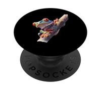 Green Body Tree Frog Rainforest Amphibian Red Eyed Tree Frog PopSockets Adhesive PopGrip