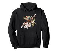 Green Body Tree Frog Rainforest Amphibian Red Eyed Tree Frog Pullover Hoodie