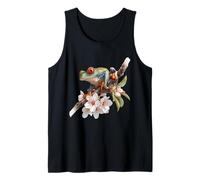 Green Body Tree Frog Rainforest Amphibian Red Eyed Tree Frog Tank Top