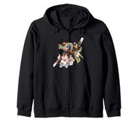 Green Body Tree Frog Rainforest Amphibian Red Eyed Tree Frog Zip Hoodie