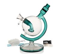 Green Bongs Glass Bong with Tornado percolate,Green Water Bongs with 14.5mm Bong Bowl Height 25cm Weight 400g Glass Pipe for Smoking Hookah Glass Bongs Oil Rig Smoking Pipe