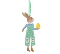 Green Boy | Easter Rabbit | Wooden Easter Tree Decoration | Gisela Graham