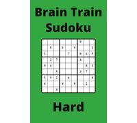 Green Brain Train Sudoku Book, 9x9 Puzzles, 300 Pages, 5x8, Hard