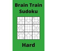 Green Brain Train Sudoku Book, 9x9 Puzzles, 50 Pages, 5x8, Hard