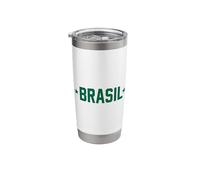 Green Brasil Varsity Athletic Stainless Steel Insulated Tumbler