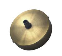 LEDSone Single Outlet Green Brass Colour Ceiling Rose Perfect for Fabric Flex Cable 100mm Metal Ceiling Light Fitting Plate with Accessories for Ceiling and Wall Lamp