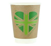 Green Britain Double Walled Hot Drinks Cups 12oz / 340ml Case of 500