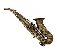 Green Bronze B-flat Saxophone Brass Body High-pitched Small Bend Saxophone Woodwind Instrument Saxophone for Student