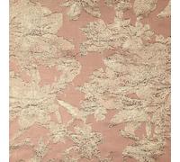 Green Brown Peach Luxury Textured Gold Floral Rose Brocade Dress Fabric Metallic (1 Metre, Dusty Peach 6782)