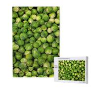 Green Brussel Sprout Print,1000 Pieces Adults Puzzle Game Challenging Puzzles,Jigsaw Puzzles