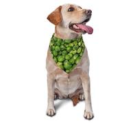 Green Brussel Sprout PrintDog Bandanas Cat Puppy Scarfs Washable Pet Handkerchief