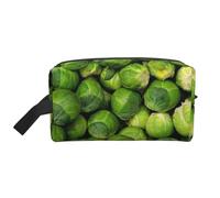 Green Brussel Sprout PrintMakeup Trave Bag for Women,Cosmetic Large Capacity Organizer