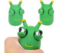 Green bug-shaped squeeze toy, 3PCS big-eyed squeeze gift, suitable for children, teenagers, and adults, with high stress relief effect, helps stabilize the mind and body
