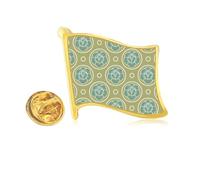 Green Cabbage Decorative Pattern s Golden Metal Flag Lapel Pin Badge