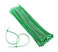 Green Cable Ties 200mm x 2.5m, 100 Pcs Small Plastic Zip Ties Secure Self-Locking, Multi-Purpose Cable Ties Nylon High Tensile Strength Plant Ties for Home, Office, Cables, Wires, Garden, DIY Projects