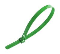 Green Cable Ties, 200mm x 3.6mm, Pack of 100, 8" Premium Nylon Zip Ties, Multi-Purpose Plastic Tie Wraps, Secure Adjustable Mechanism, for Home, Garden, Office and DIY