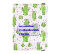 Green Cacti Peach Flowers Doodle customize Leather Passport Holders Wallet Combo Passport Holder Case Lightweight, green cacti peach flowers doodle, One Size