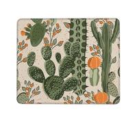 Green Cactus Enhanced Control Mouse Pad with Lock Stitch Edge Large Thick Non-Slip Desk Mat for Office Task