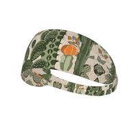Green Cactus Printing Double-Sided,Unisex Elastic Sports Headband,Ideal As A Gift For Sports-Loving Friends,Family