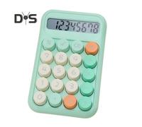 (green) Calculator with Big Button Anti-Slip Pad Design LCD Display Accurate Calculation Mechanical Switch Calculator for School Office
