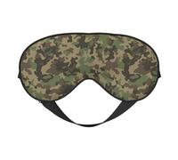 Green Camo Printing Versatile Sleep Eye Cover Soft Eye Mask Reversible for Meditation & Travel Eye Mask Unisex