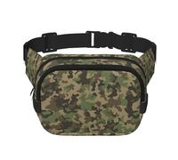Green Camo Unisex Fashion Waist Packs, Stylish Fanny Packs for Workouts, Running, Traveling, and Hiking