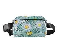 Green Camomile Flower Fanny Packs for Women Waterproof Large Hip Belt Bag Cute Waist Bag for Women, Green Camomile Flower, 8 x 5.3 x 2.3 inch, Funny Cute, Green Camomile Flower, 8 x 5.3 x 2.3 inch