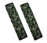 Green Camouflage Car Seat Belt Cover Soft Comfortable Shoulder Seatbelt Pads Cover Seat Belt Pad for Suitable for Car Interior Accessorie