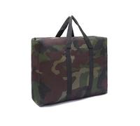 Green Camouflage Heavy Duty Extra Large Storage Bag Moving Bags Water Resistant Travel Bags Tote Carrying(120 L)