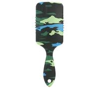 Green Camouflage Pattern cute hair brush for blow drying Designed head massager scalp for short hair with Ergonomic handle cepillos para cabello