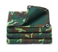 Green Camouflage Tarpaulin Waterproof Heavy Duty 1x1.2m 1x2m 1.2x1.5m 1.5x1.5m Tarp Sheet Cover with Eyelets for Garden Furniture, Pool, Car, Truck(1.2x1.2m)