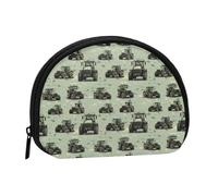 Green Camouflage Tractor Print Coin Purse - Mini Coin Purses for Women, Cute Small Change Purse Coins Pouch