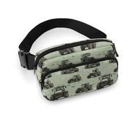 Green Camouflage Tractor Print Fanny Packs Crossbody Bags for Women, Fashion Waist Belt Bag Fanny Pack