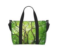 Green Camphor Tree Print Italy Flag Print Versatile Handbag for Travel,Hand-Held Crossbody Travel Bag for Your Every Need