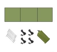 Green Camping Windbreak, 210D Oxford Cloth with Silver Coating Wind Blocker Kit, Suitable for Beach Grass Rock Campsite