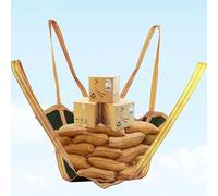 Green Cargo Lifting Net - Cargo Lifting Pad Net, Heavy Duty Tear Resistance Safety Liftings Mat Straps, With Reinforced Handles Reusable Liftings Nets Straps, Cargos Lifting Bag(120 * 120CM)