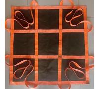 Green Cargo Lifting Net - Crane Pallet Cargo Net, Polyester Canvas Soft Tray Bag, Dock Safety Anti-Tear Strong Load Bearing Bag, Reusable Heavy Objects Lift Net, Hanging Bag(120 * 120CM)