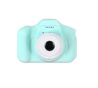 (Green) Cartoon Anti-fall Mini Children Camera 2.0 inch Screen Support Photo Video Game Function HD Rechargeable Video Toddler Educational Toy