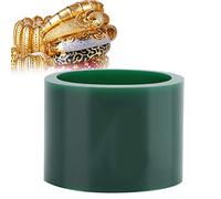 Green Carving Wax Circle Mold Ring Tube Mold for Jewelry Making, Wax Casting Tube with Centered Hole for Bracelets and Rings, Engraving Tool Accessory