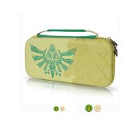 (Green Case 2NS 2PRO) Carrying Case with Thumb Grips for Nintendo Switch, The Legend of Zelda Tears of the Kingdom