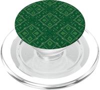 Green Casino Table Felt Style Geometric Vintage Decor PopSockets PopGrip for MagSafe
